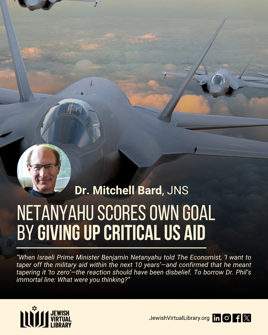 Netanyahu scores own goal by giving up critical US aid